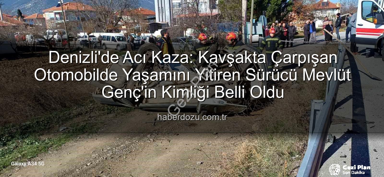 Denizli kavşak kazası - Denizli'de Acı Kaza: Kavşakta Çarpışan Otomobilde Yaşamını Yitiren Sürücü Son Yolculuğuna Uğurlandı