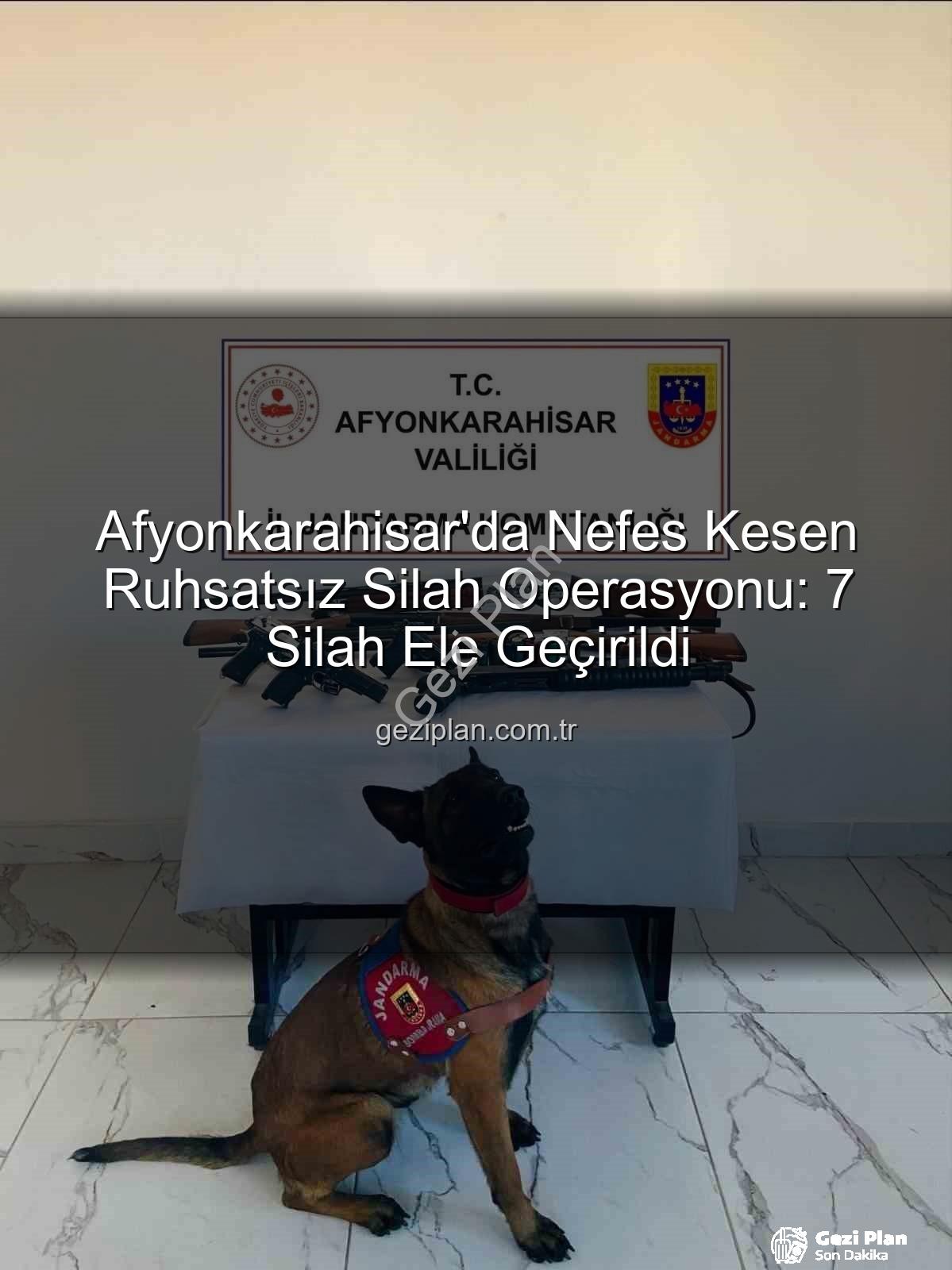 ruhsatsız silah - Afyonkarahisar'da Nefes Kesen Ruhsatsız Silah Operasyonu: 7 Silah Ele Geçirildi